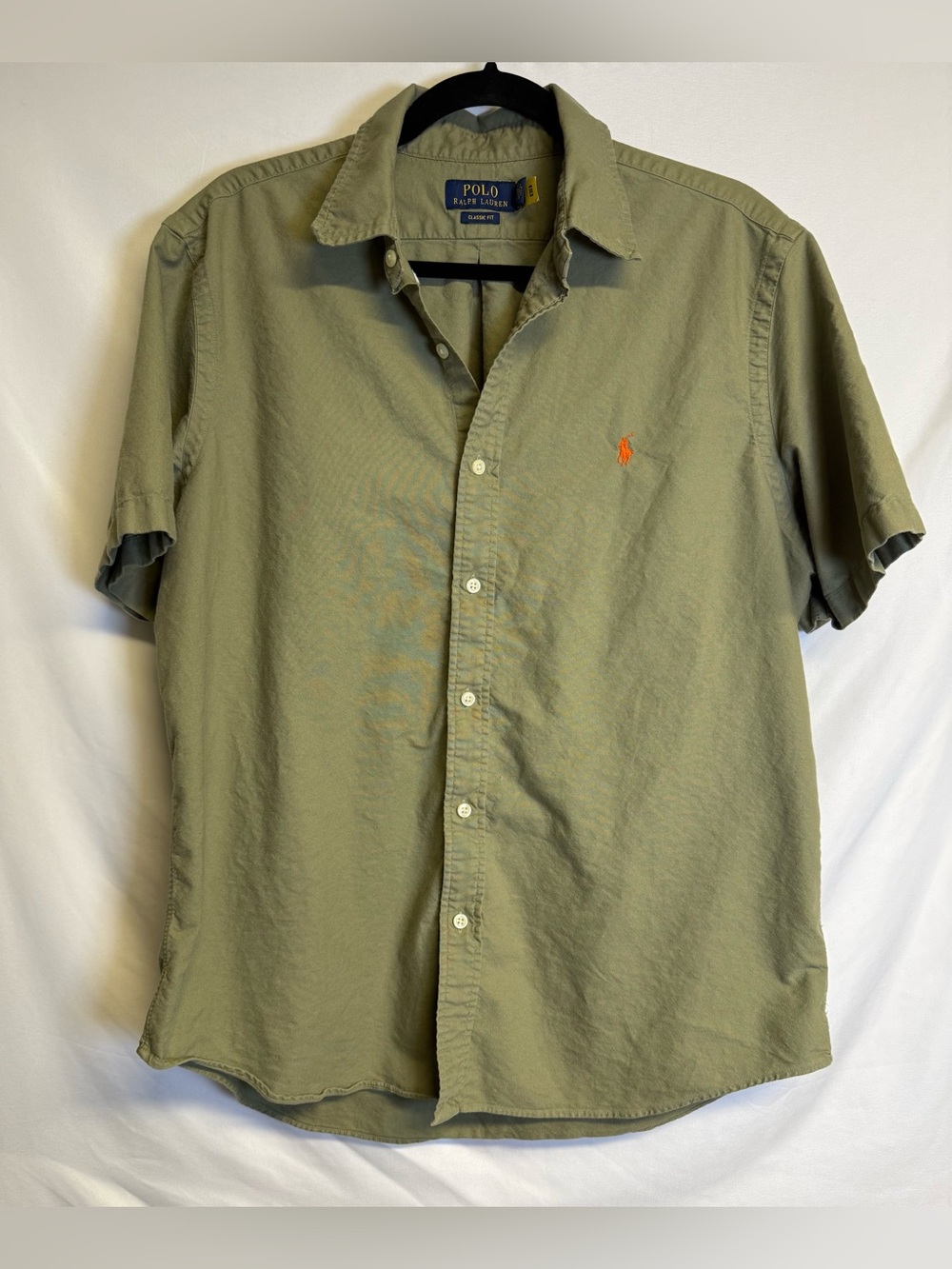 Polo by Ralph Lauren Men's Olive Short Sleeve Button-Down Shirt